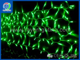 led curtain lights green