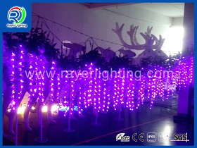 led purple curtain lights